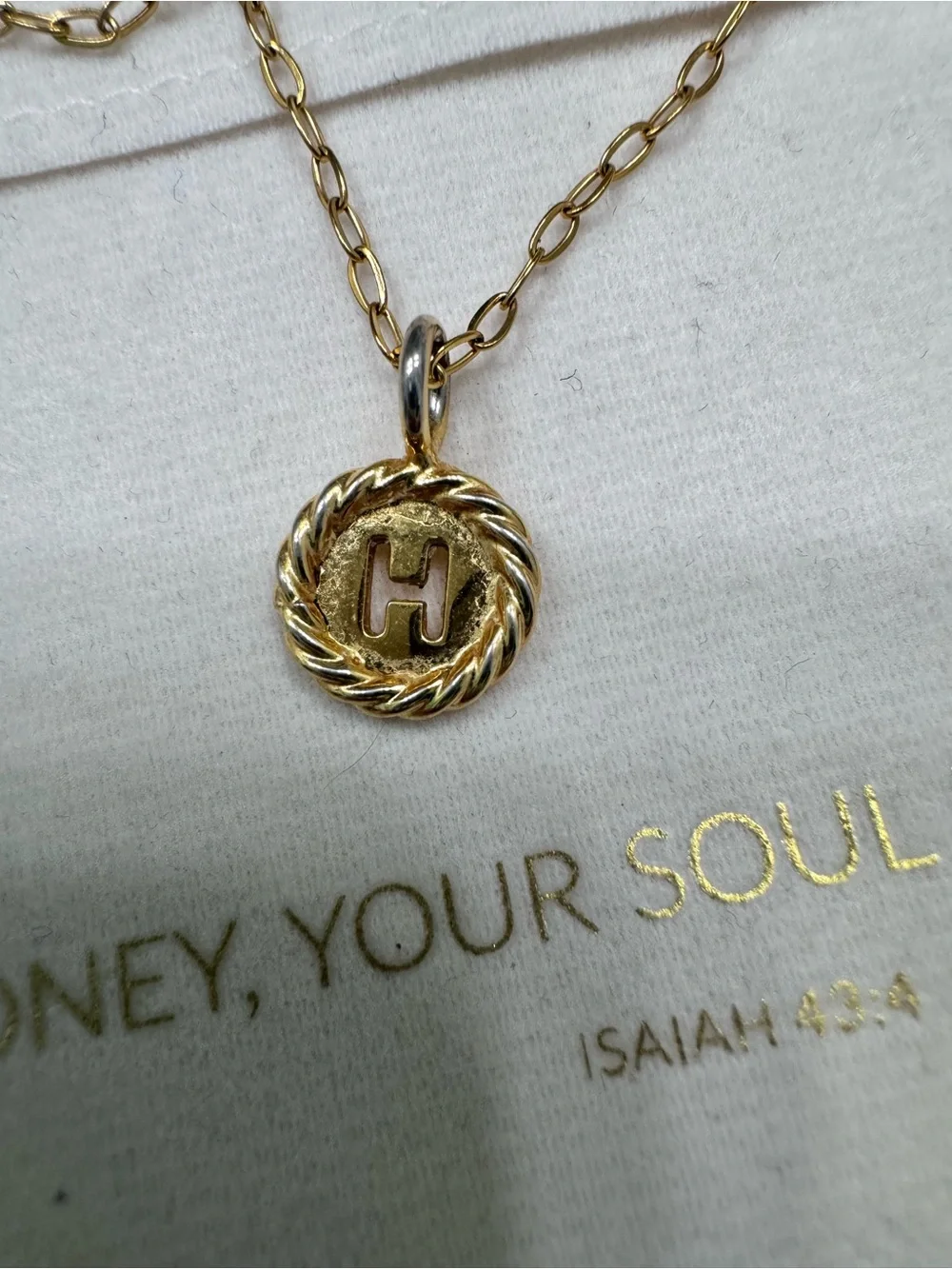 Brenda Grands Sealed with Love Initial H Gold Waterproof Necklace